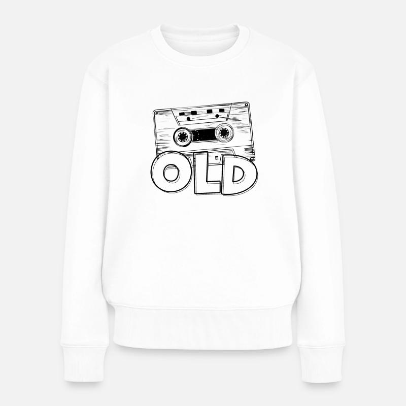 Kassette - Frauen Premium Bio Pullover - Weiß