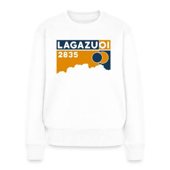 Monte Lagazuoi Dolomiten Wandern Skitour Bergtour - Frauen Premium Bio Pullover - Weiß - Vorne - Julia (174cm)