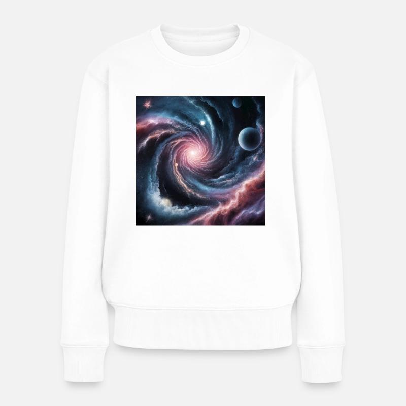 Universum 2 - Frauen Premium Bio Pullover - Weiß