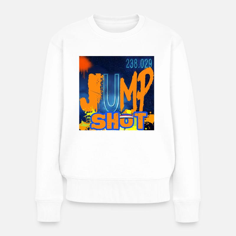 "JUMPSHOT"chemistry design - Pull Premium bio Femme - blanc