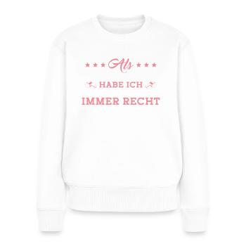 Handballtrainerin Personal Trainerin - Frauen Premium Bio Pullover - Weiß - Vorne - Julia (174cm)