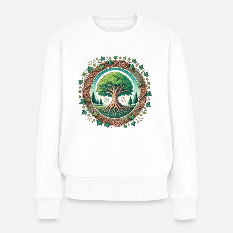 Arbre de vie - Pull Premium bio Femme - blanc