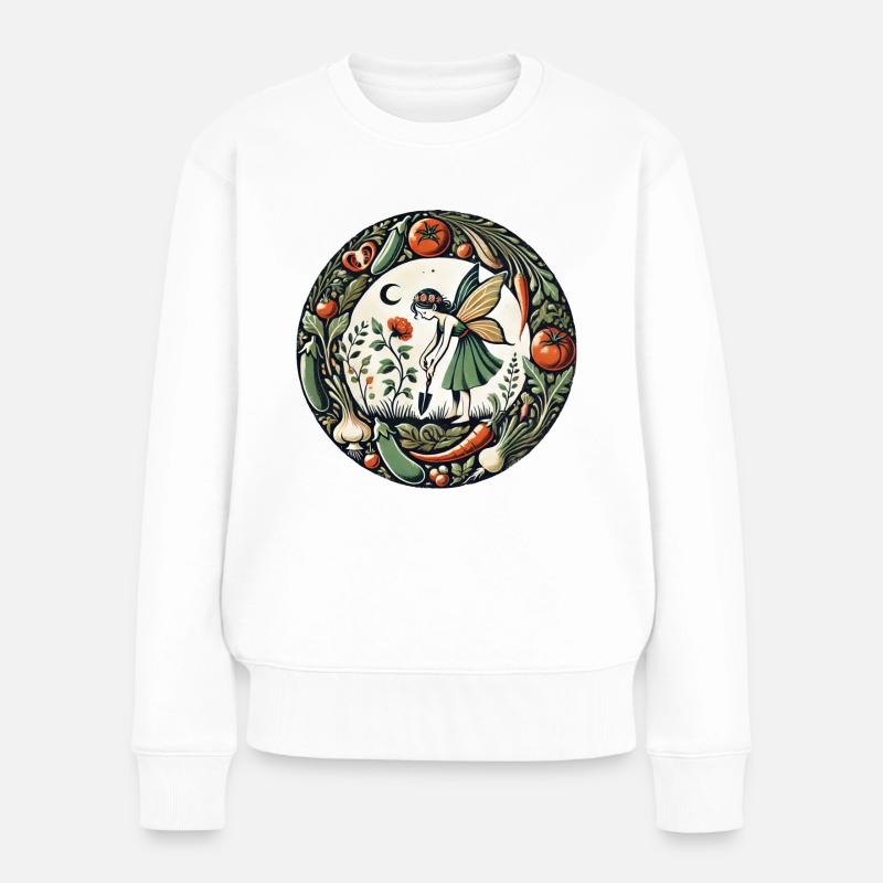 Fée de la ferme maraîchère - Pull Premium bio Femme - blanc