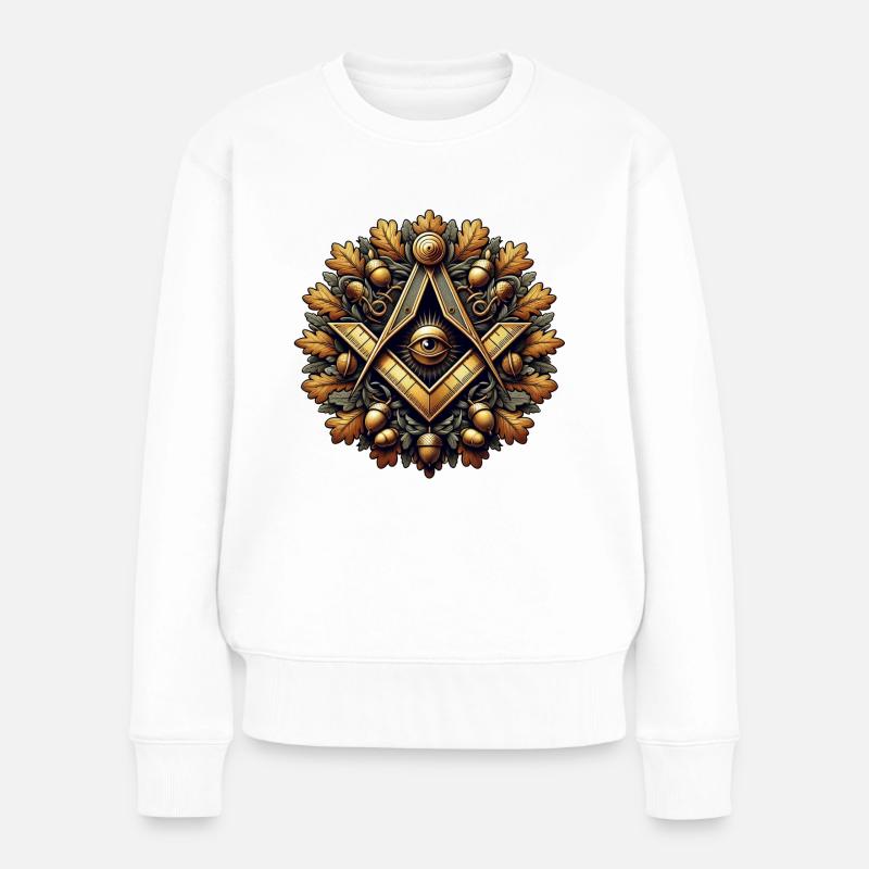 Logo maçonnique - Pull Premium bio Femme - blanc