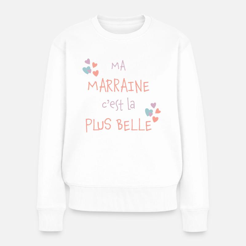 Ma marraine c'est la plus belle - Pull Premium bio Femme - blanc