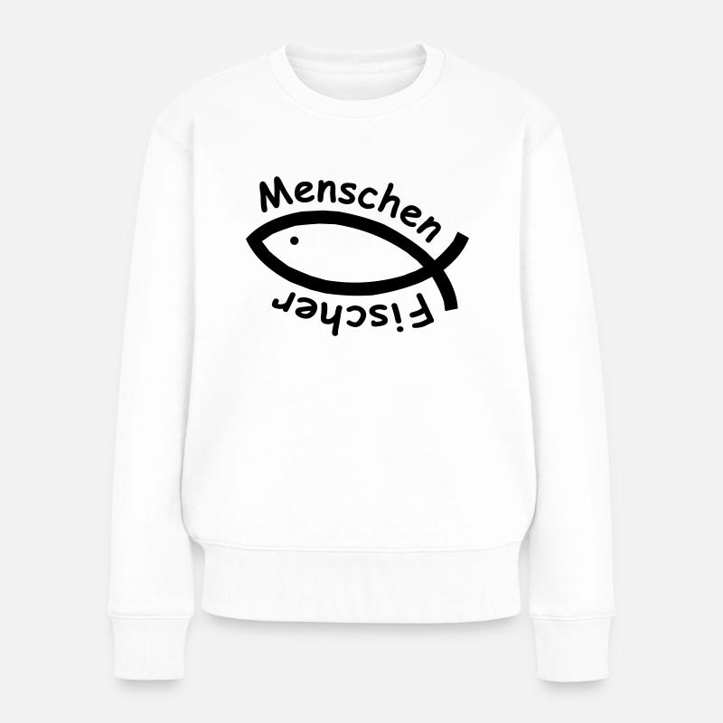 Menschenfischer - Frauen Premium Bio Pullover - Weiß