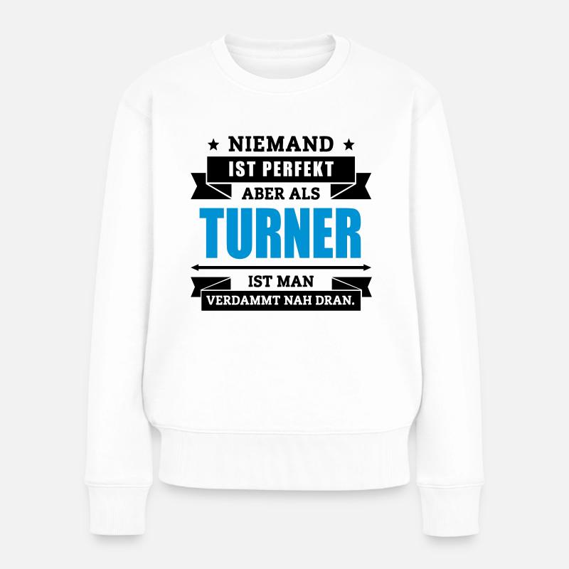 Funshirt Turner - Frauen Premium Bio Pullover - Weiß