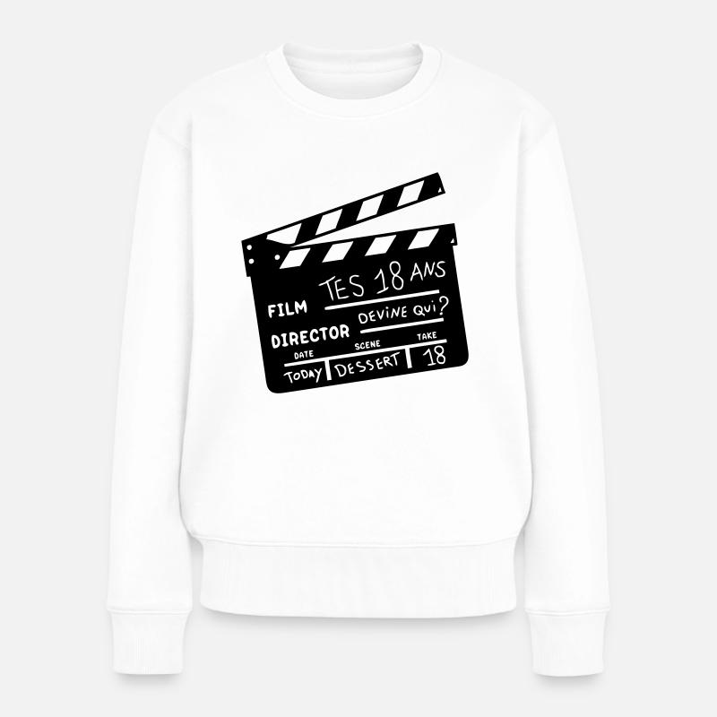 18 ans clap cinema - Pull Premium bio Femme - blanc