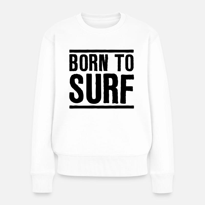 su07 born to surf - Pull Premium bio Femme - blanc