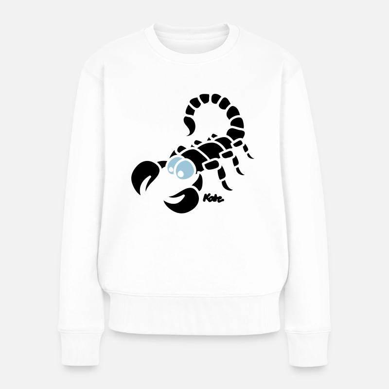 Skorpion (2c) - Scorpio - Frauen Premium Bio Pullover - Weiß