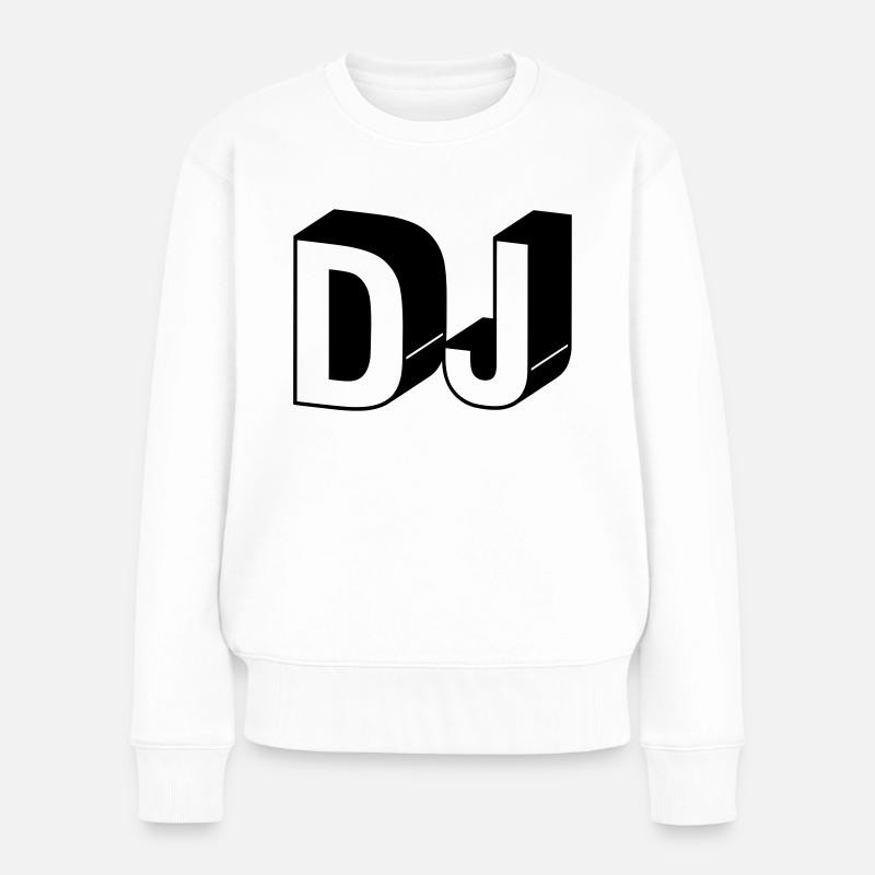 DJ - Frauen Premium Bio Pullover - Weiß
