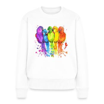 Parrot birds parrot - Women's Premium Organic Jumper - white - Front - Julia (174cm)