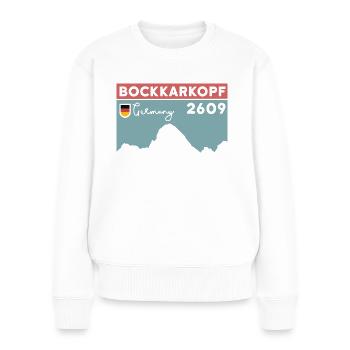 Bockkarkopf Crossing Ascent Hiking Tour - Women's Premium Organic Jumper - white - Front - Julia (174cm)
