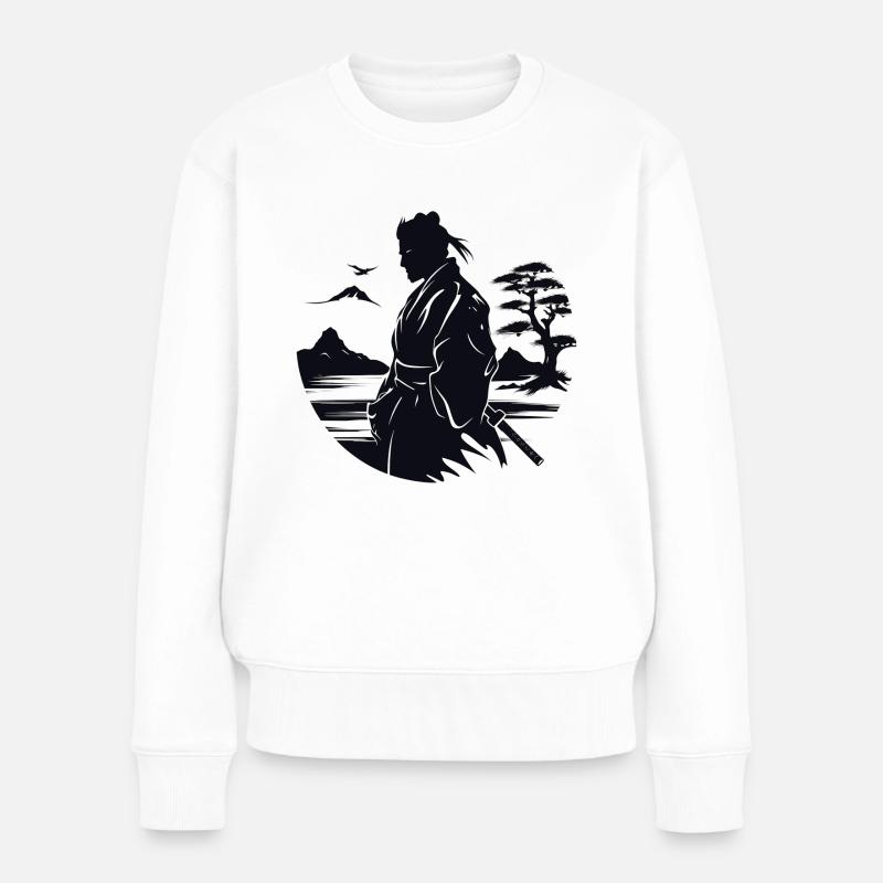 Samouraï zen - Pull Premium bio Femme - blanc
