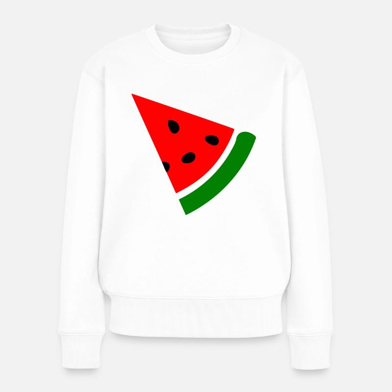 Wassermelone Melone - Frauen Premium Bio Pullover - Weiß