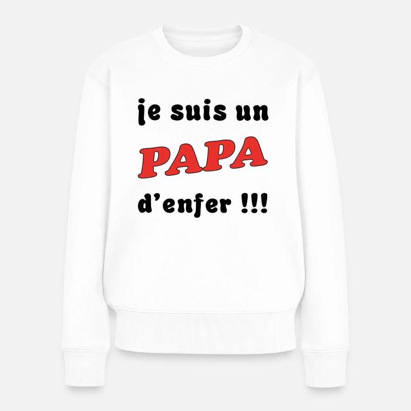 Ein verdammt guter Vater - Frauen Premium Bio Pullover - Weiß