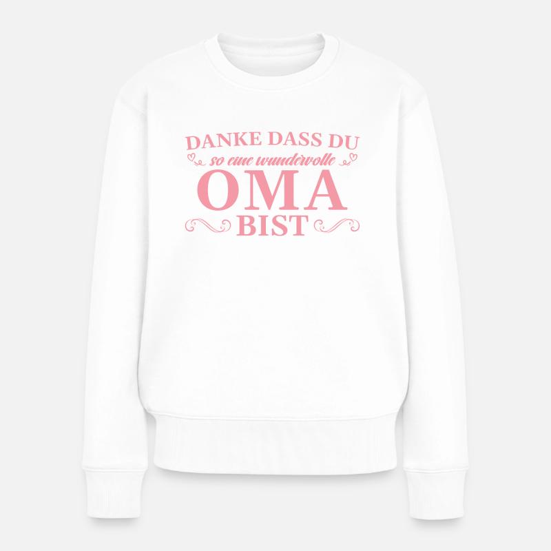 Beste Oma Geschenk Geburtstag - Frauen Premium Bio Pullover - Weiß