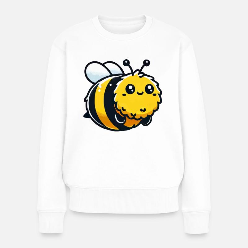 hummel biene - Frauen Premium Bio Pullover - Weiß