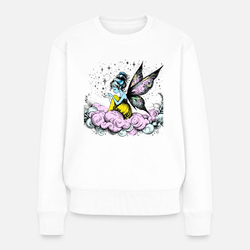 Traum Fee - Frauen Premium Bio Pullover - Weiß