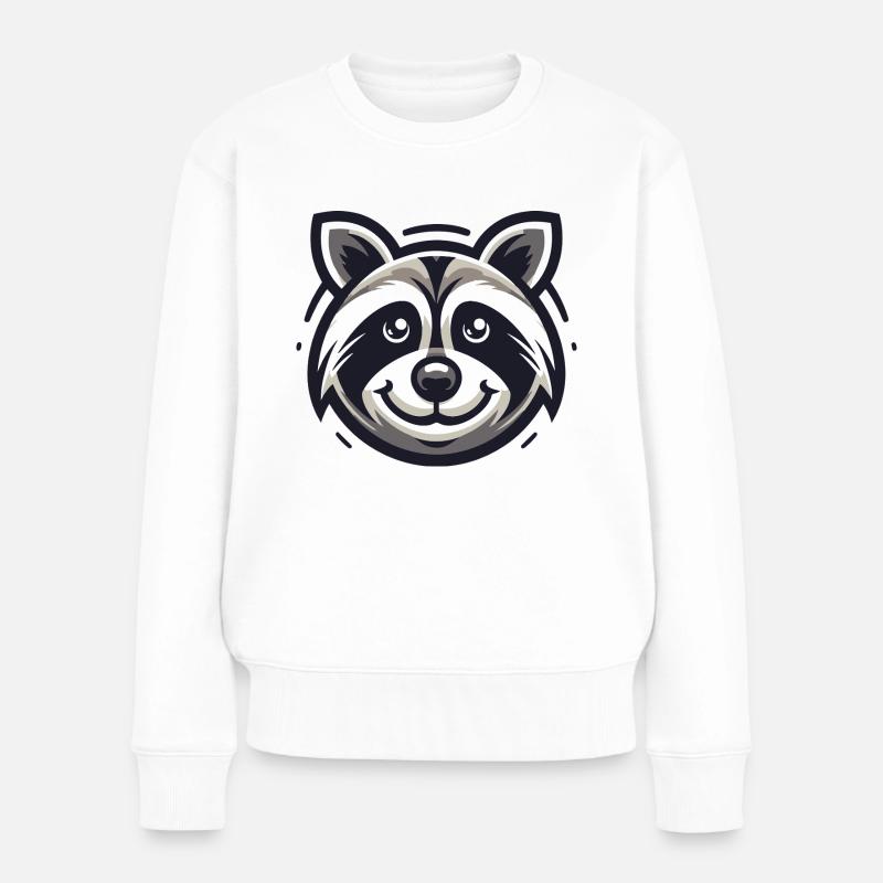 Attrape-nuit raton laveur - Pull Premium bio Femme - blanc