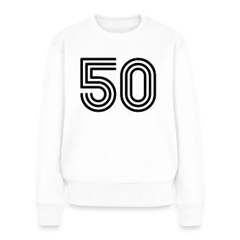 50 fifty fifty - Women's Premium Organic Jumper - white - Front - Julia (174cm)