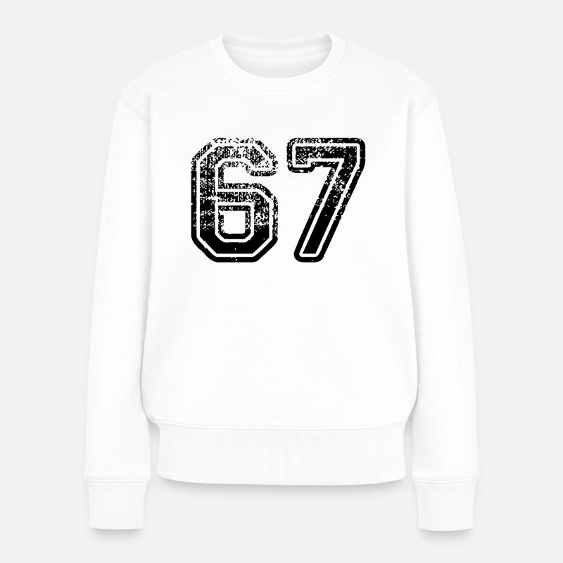 67 - Frauen Premium Bio Pullover - Weiß