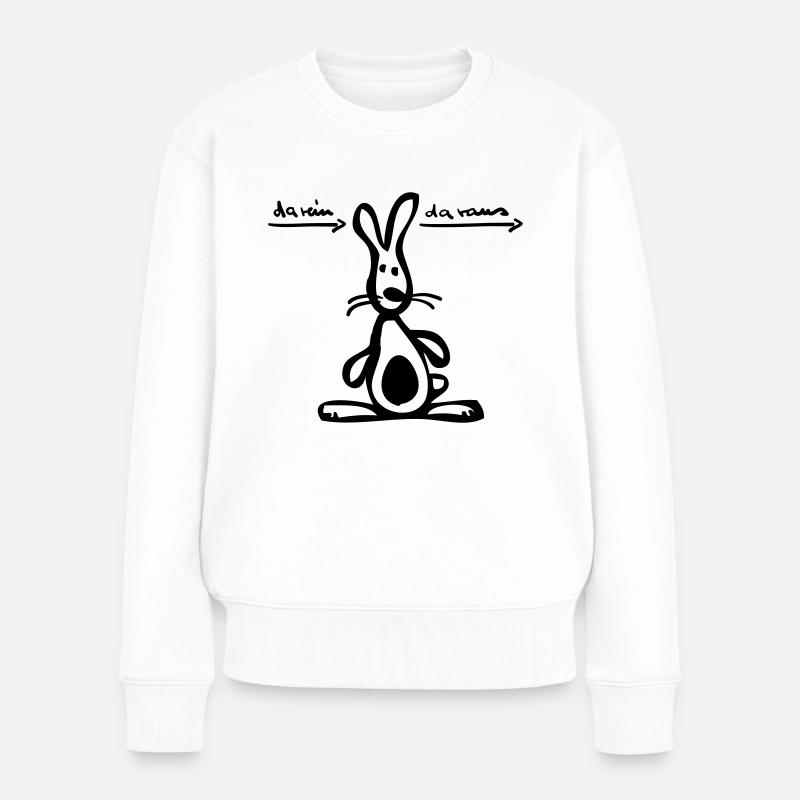 rein & raus - Frauen Premium Bio Pullover - Weiß