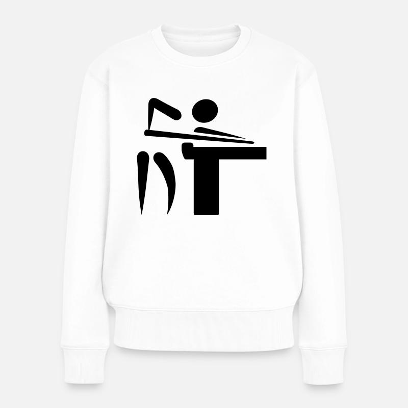 Billard - Frauen Premium Bio Pullover - Weiß