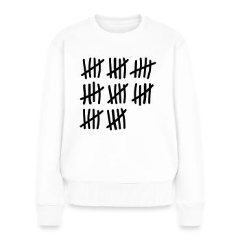 40 Geburtstag - Frauen Premium Bio Pullover - Weiß - Vorne - Julia (174cm)