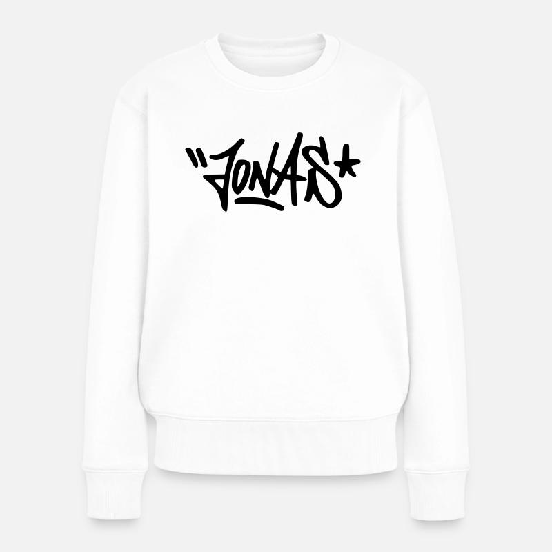 Graffiti Jonas - Frauen Premium Bio Pullover - Weiß