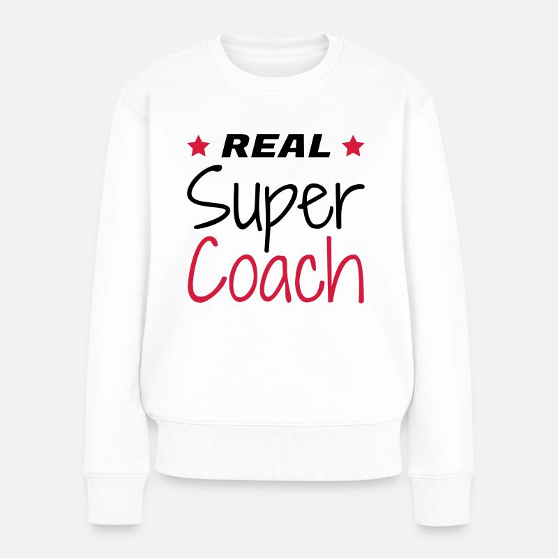 Coach / Coaching / Trainer / Sport - Frauen Premium Bio Pullover - Weiß