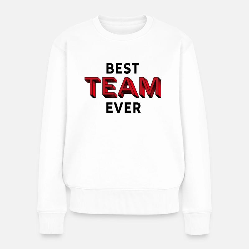 Bestes Team - Frauen Premium Bio Pullover - Weiß