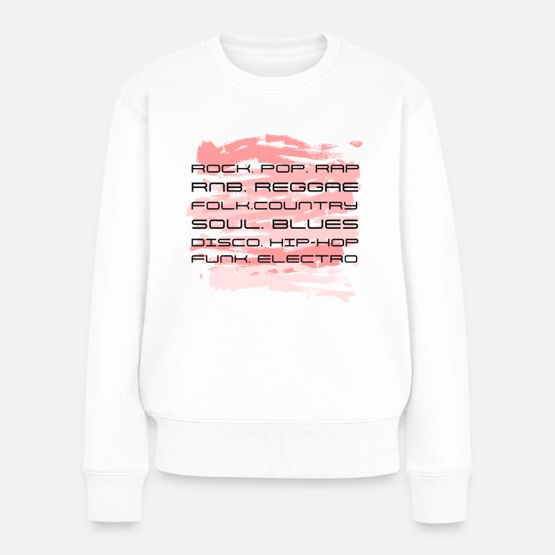 Design de style abstrait. Styles de musique. - Pull Premium bio Femme - blanc
