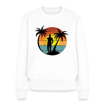 SURF-STIL - Frauen Premium Bio Pullover - Weiß - Vorne - Julia (174cm)