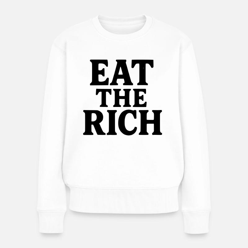 Mangez le noir riche - Pull Premium bio Femme - blanc