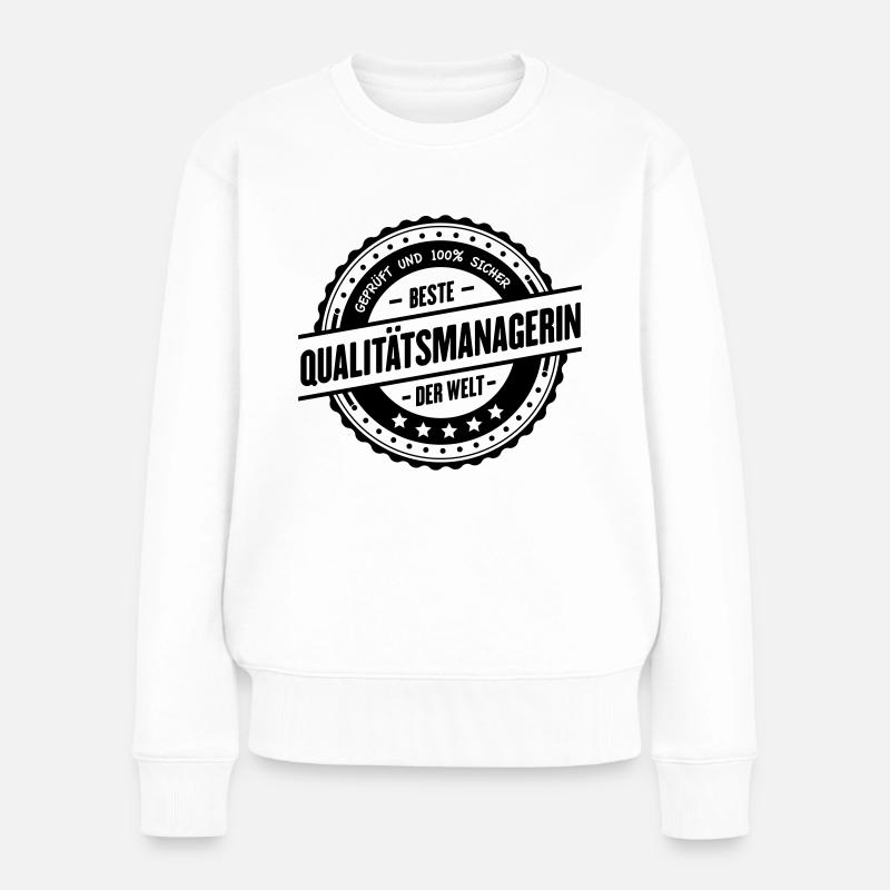 Beste Qualitätsmanagerin - Frauen Premium Bio Pullover - Weiß