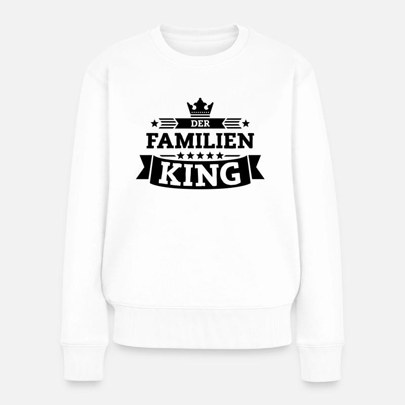 Der Familien-King - Frauen Premium Bio Pullover - Weiß