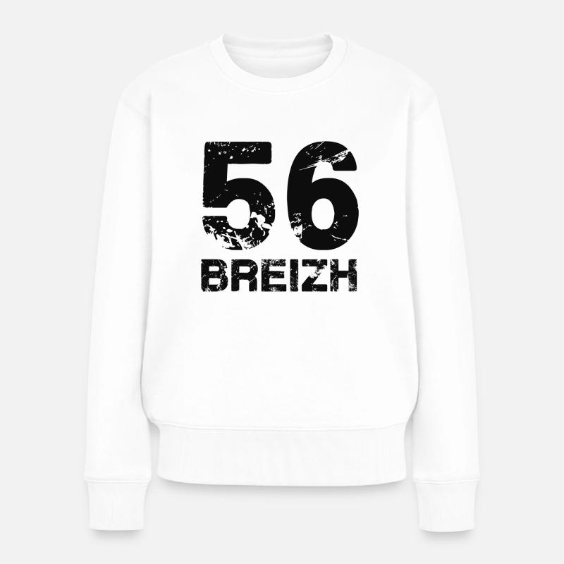 56 Breizh - Pull Premium bio Femme - blanc
