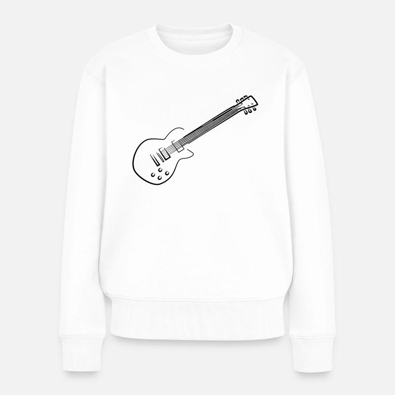 E-Gitarre - Frauen Premium Bio Pullover - Weiß