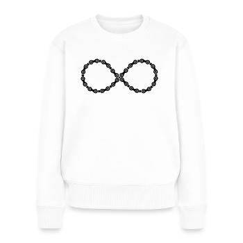 Infinity Ride - Frauen Premium Bio Pullover - Weiß - Vorne - Julia (174cm)
