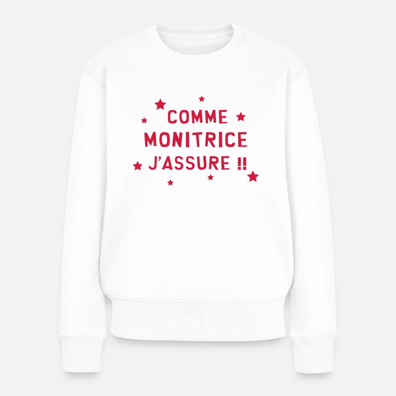 Moniteur / Monitrice / Mono / Formation / Ski - Pull Premium bio Femme - blanc