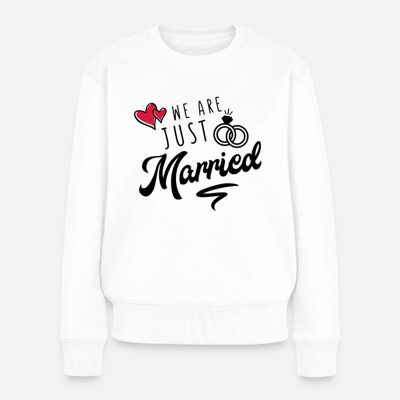 we are just married - Frauen Premium Bio Pullover - Weiß