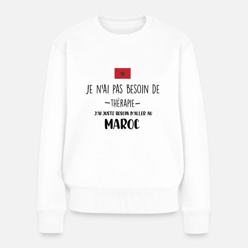 maroc - Pull Premium bio Femme - blanc