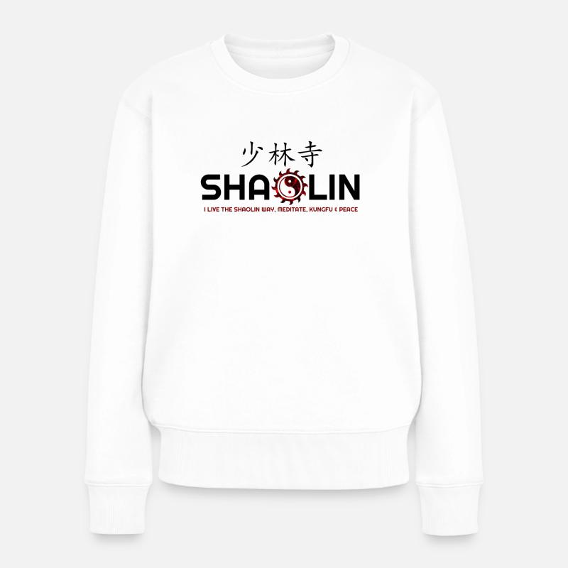 Ich liebe Shaolin, Shaolin Kung Fu, Shaolin Hoodies, - Frauen Premium Bio Pullover - Weiß