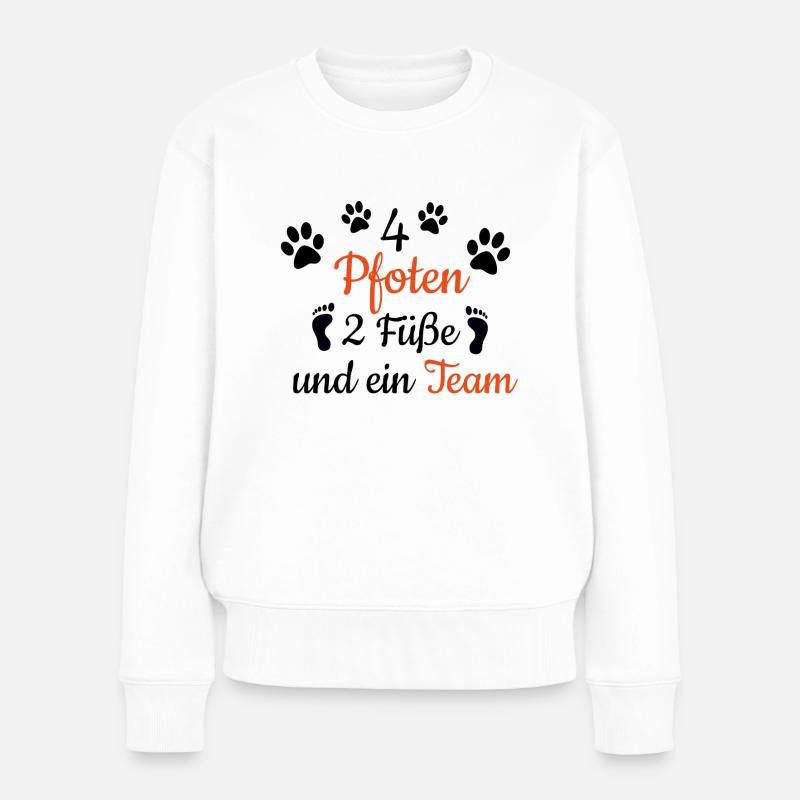 Hundeliebhaber Hunde Geschenkidee Hundebesitzer - Frauen Premium Bio Pullover - Weiß