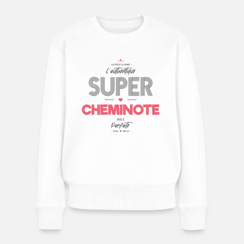 L authentique super cheminote - Pull Premium bio Femme - blanc