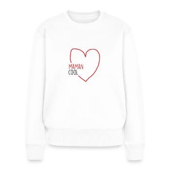 maman cool - Pull Premium bio Femme - blanc - Devant - Julia (174cm)