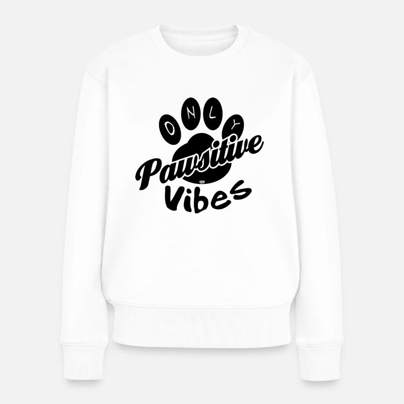 Only pawsitive vibes - Women's Premium Organic Jumper - white