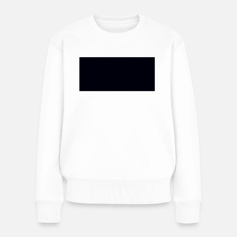 Fetter schwarzer Balken - Frauen Premium Bio Pullover - Weiß