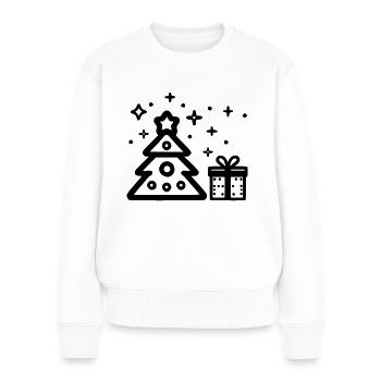 Klassischer Weihnachtsbaum - Frauen Premium Bio Pullover - Weiß - Vorne - Julia (174cm)